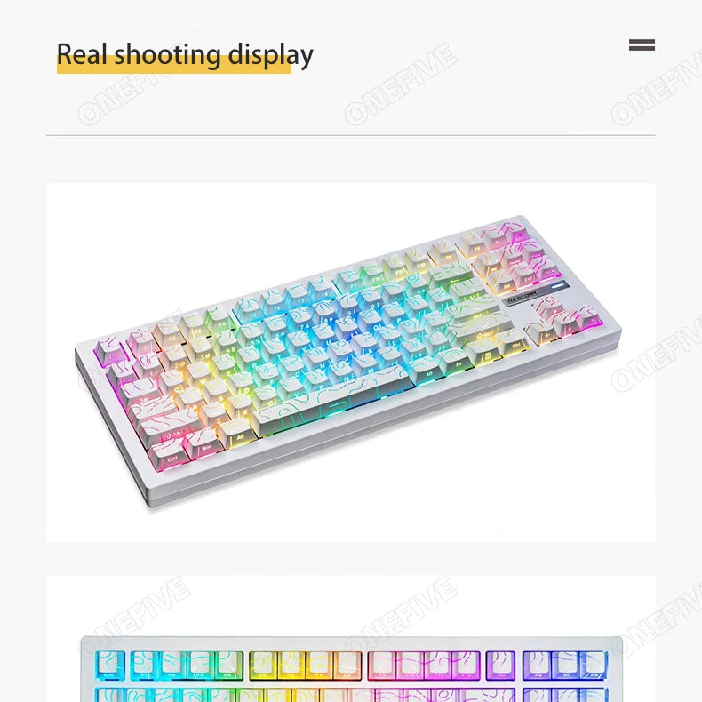 Contour 4.0 Side Engraved Keycap PBT Translucent 97 Key Gaming Mechanical Keyboard Key Cap White For Magnetic Switch F75 GMK87