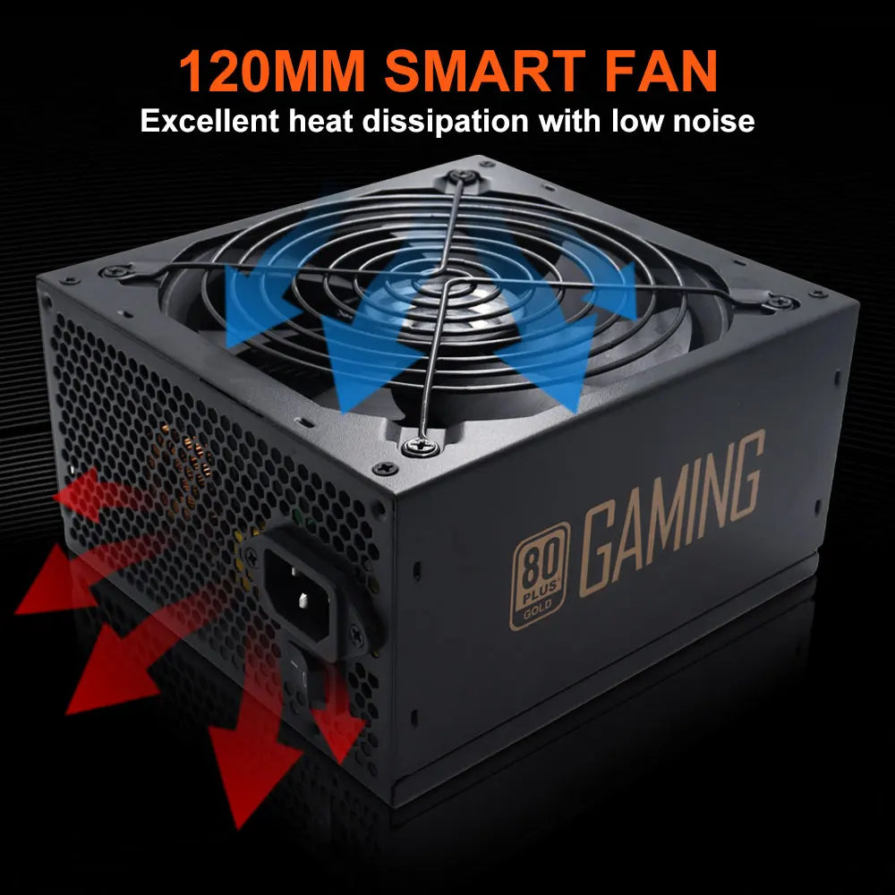 1PC 750w 110V/220V Full Module PC Power Supply Active Gold 80 Plus 24pin ATX New Fonte PFC Gamer Source Gaming PC Power Supply
