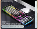 104 Keys Gaming Keyboard Wired Keyboard Color Matching Backlit Mechanical Feel Computer E-sports Peripherals for Desktop Laptop