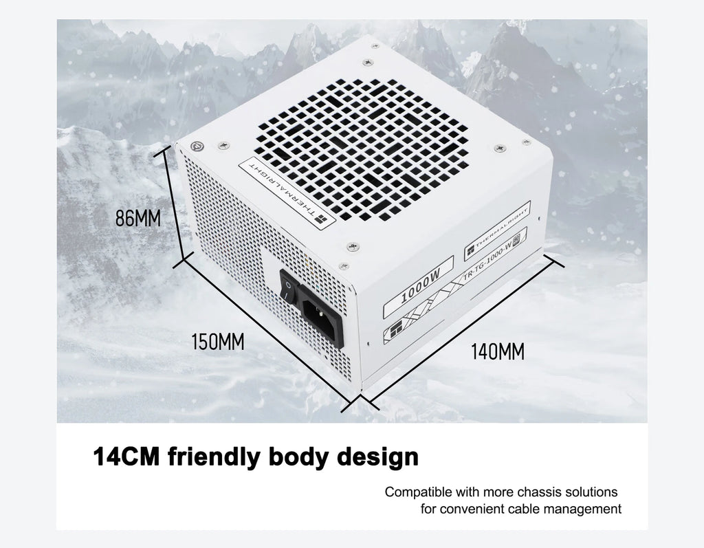 Thermalright TG1000-W Power Supply ATX3.0 650W 750W 850W 1000W 1200W Gold Medal Full-mode Power Supply PCIE5.0