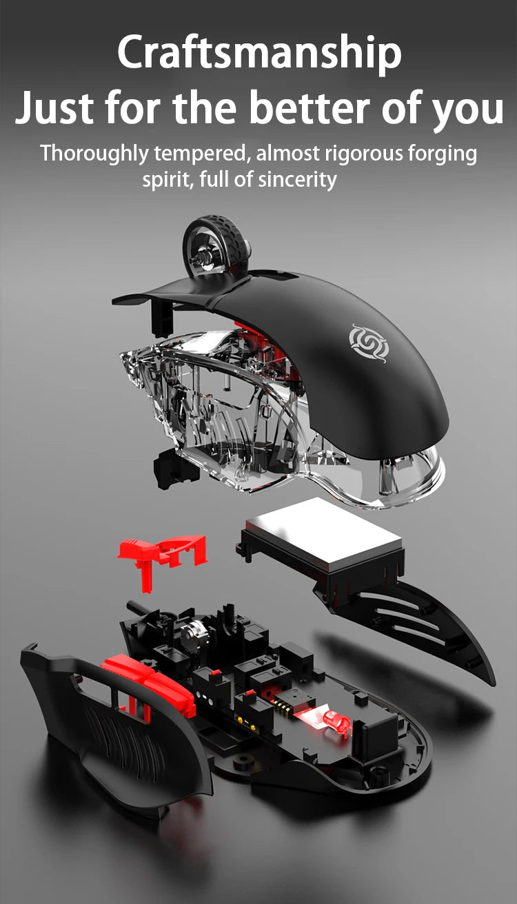 K-Snake Q6 Wired USB Gaming Mouse Desktop PC/Notebook Home Office Glow 8 Button Mouse 7200DPI Macro Programming