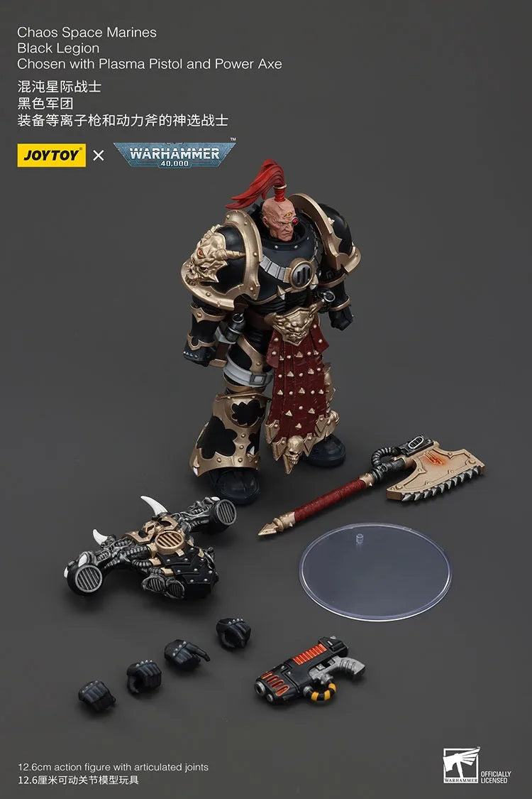 JOYTOY Warhammer 40K Chaos Space Marines Black Legion Chosen Action Figures Doll Collection Decoration Gift Original Model
