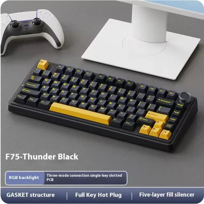AULA F75 Gasket Mechanical Keyboard — Hot-Swap, RGB, Wireless 75% Gaming Keyboard