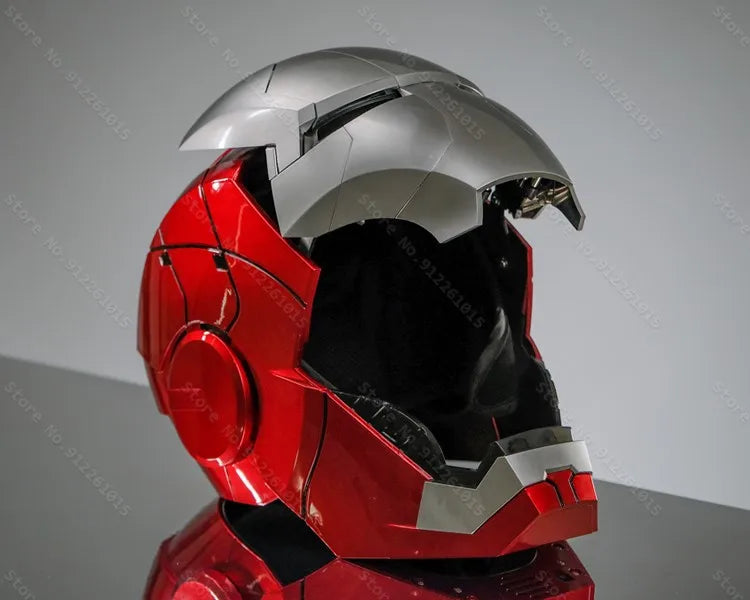 Iron Man Helmet Mk5 Electric Voice Activated Control Wearable Mask 1:1 Automatic Opening Closing Model Figure Adult Toy Gift