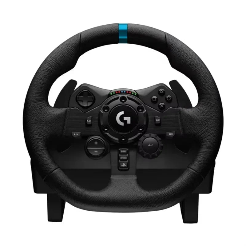 Original Logitech G923 Racing Wheel and Pedals for PC PS4 PS5 Racing Simulation Game Featuring Vibration Motor steering wheel