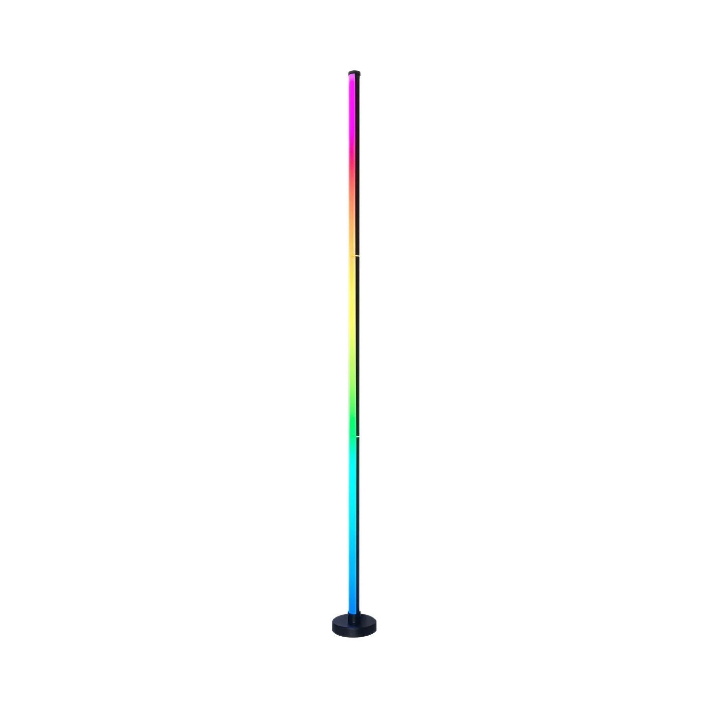 High Brightness LED Vertical Corner Floor Lamp, Dual APP & Remote Control, Music Sync Color Changing Mood Light for Home Decoration
