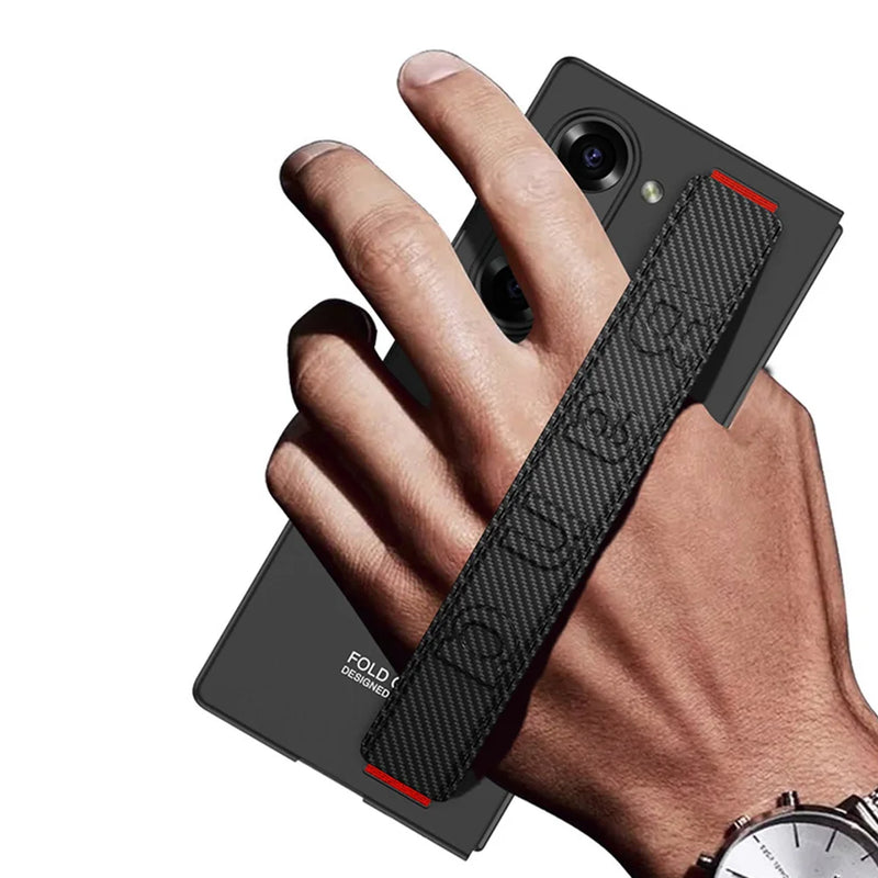 Ultra-thin hard micro-matte feel with wrist strap for phone case for Samsung Galaxy Z Fold 7 fold7 Camera Protect Cover