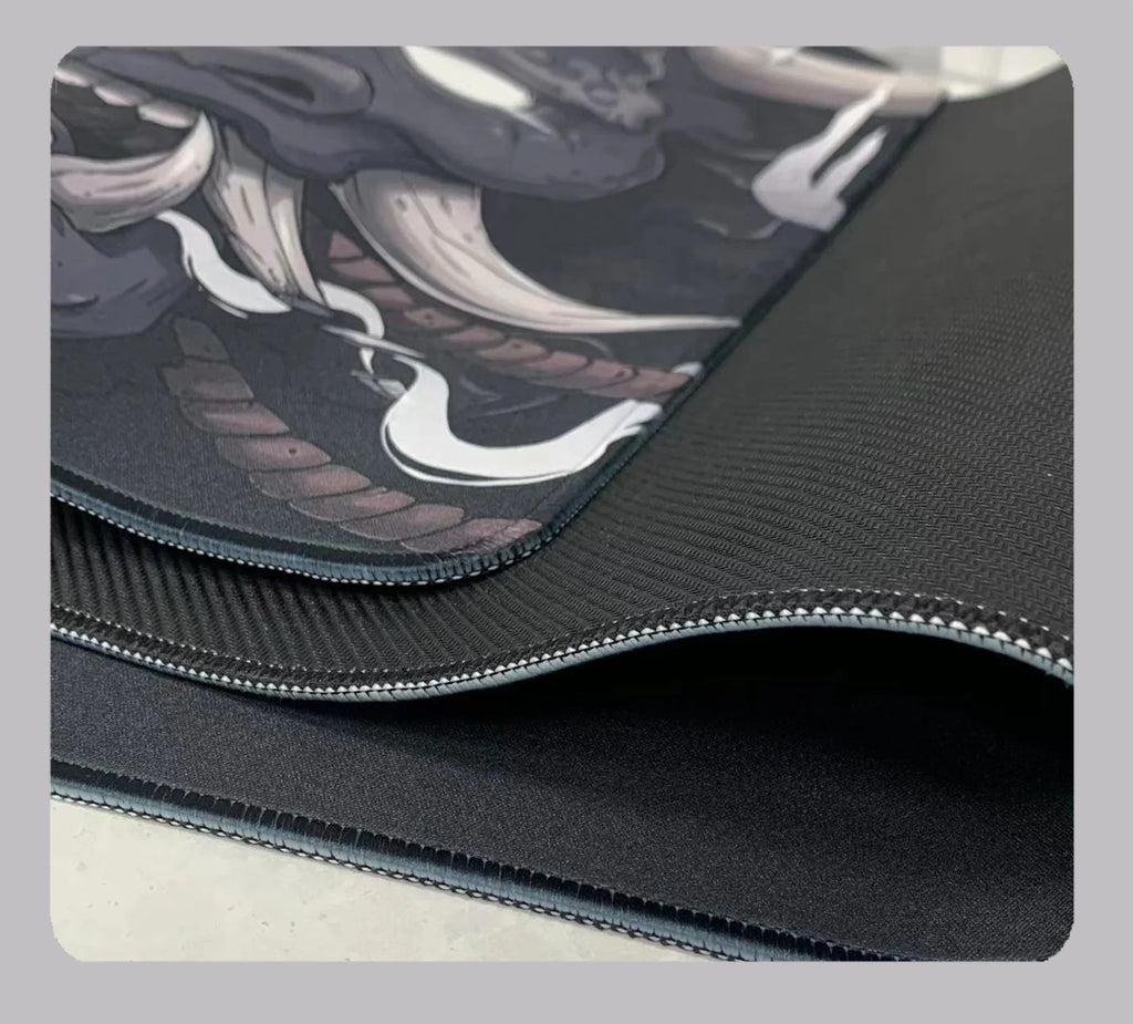 Japanese Anime Black Oni Mouse Pad Gamer Desk Mat 900x400 Non-Slip Rubber Large Playmat for Office Gaming Accessories for Gamer