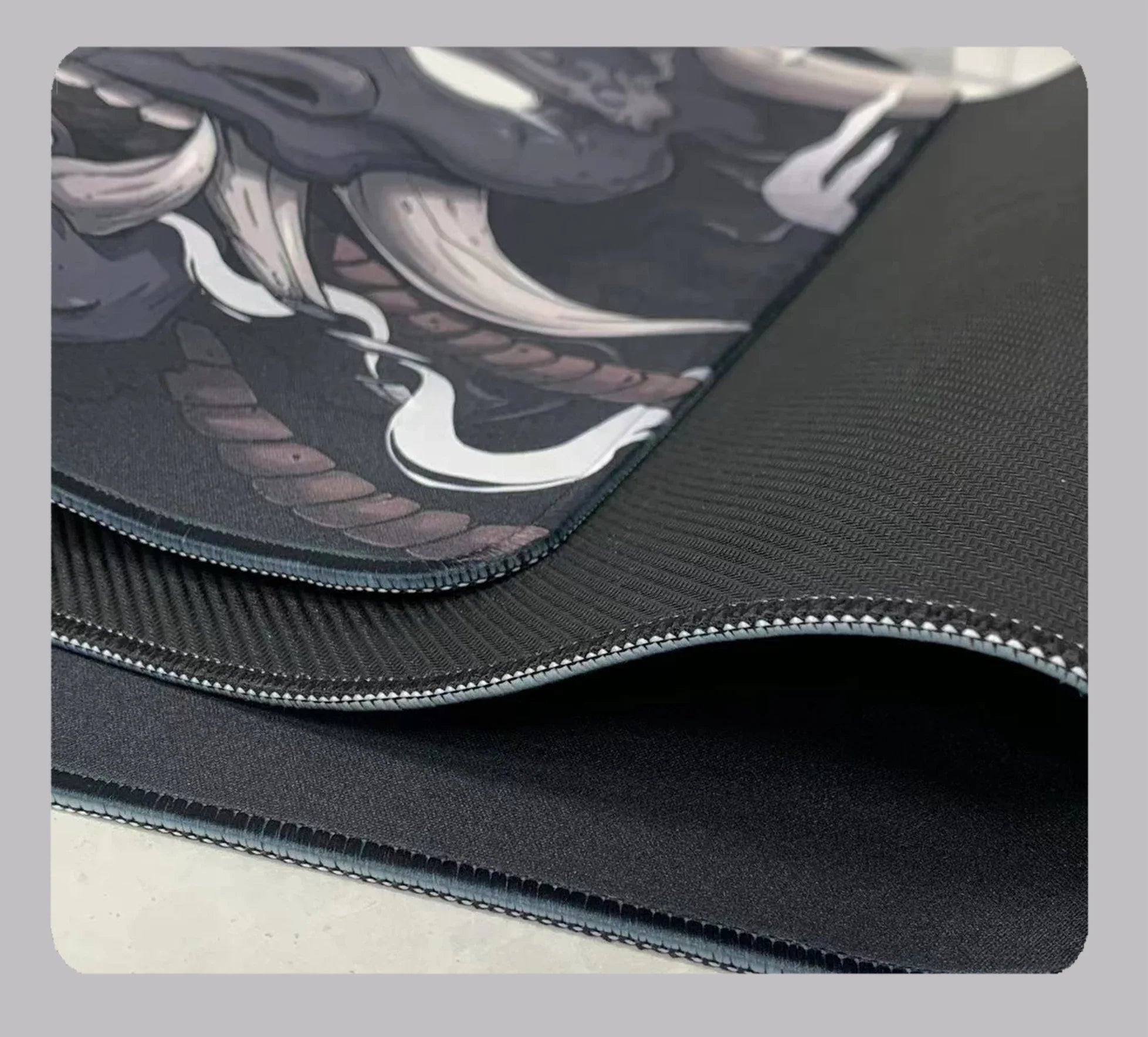 Japanese Anime Black Oni Mouse Pad Gamer Desk Mat 900x400 Non-Slip Rubber Large Playmat for Office Gaming Accessories for Gamer