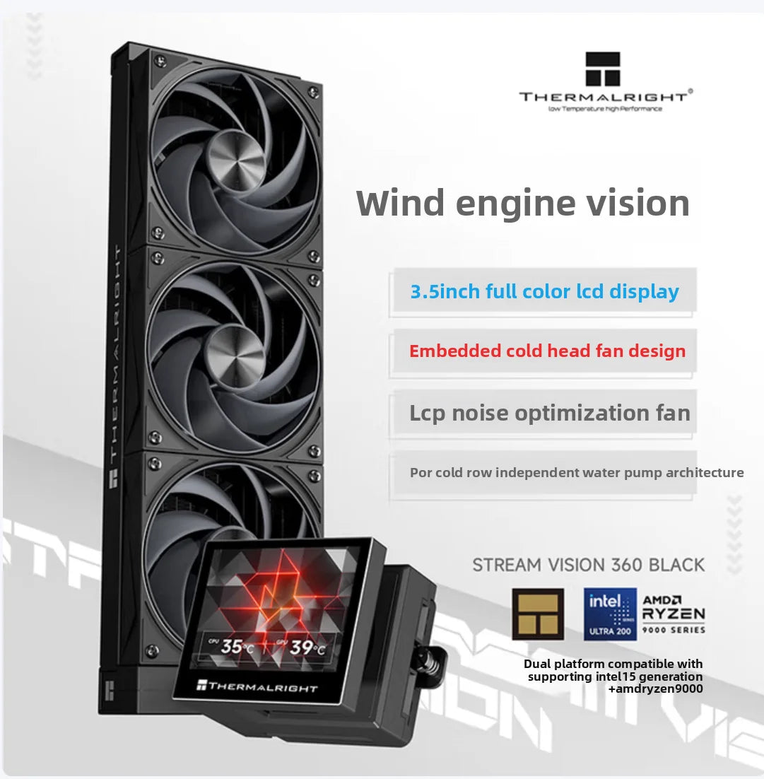 Thermalright Stream Vision 360 WHITE Integrated Water Cooled Heat Sink SV 360 WHITE Wind Engine Vision