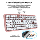 Ajazz 308I Wireless Keyboard 84 Keys Round Keycap Bluetooth Keyboard Portable 2.4GHz Numeric Keypad for Tablet Laptop Android