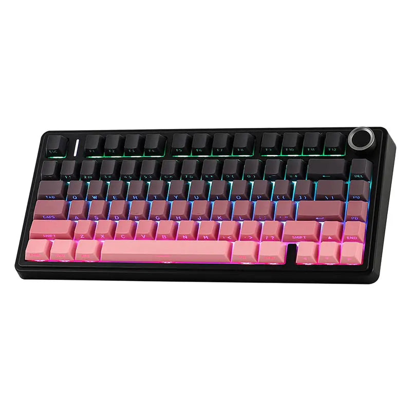 AULA F75 Wireless Game Mechanical Keyboard RGB Customized 75% Layout Side-engraving Gasket Mounted PBT Gradient Keycaps Keyboard