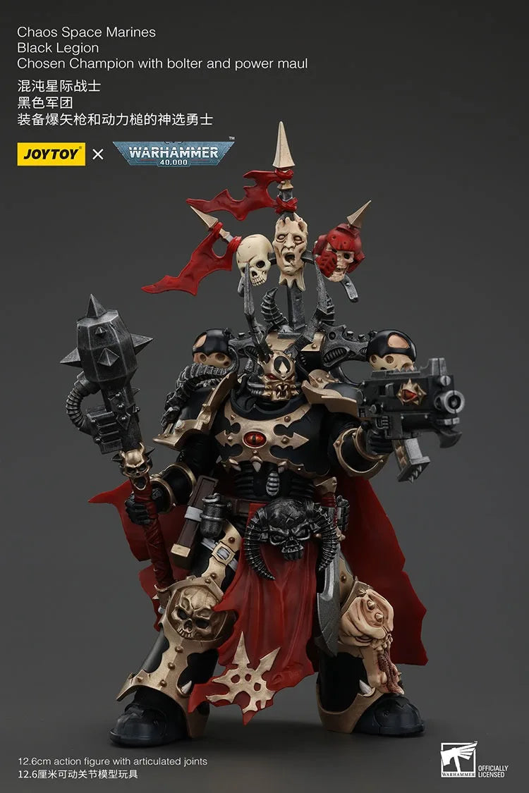JOYTOY Warhammer 40K Chaos Space Marines Black Legion Chosen Action Figures Doll Collection Decoration Gift Original Model