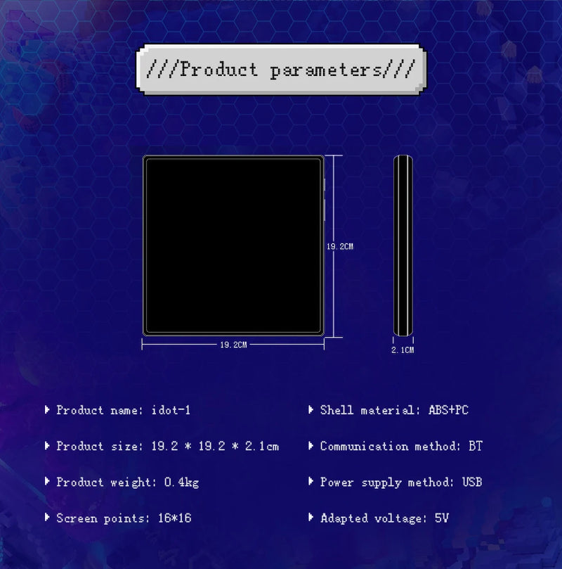 DIY LED Pixel Display RGB LED Panel Lamp Programmable Pixel Art Digital Light Display with APP Control Creative Display Screen