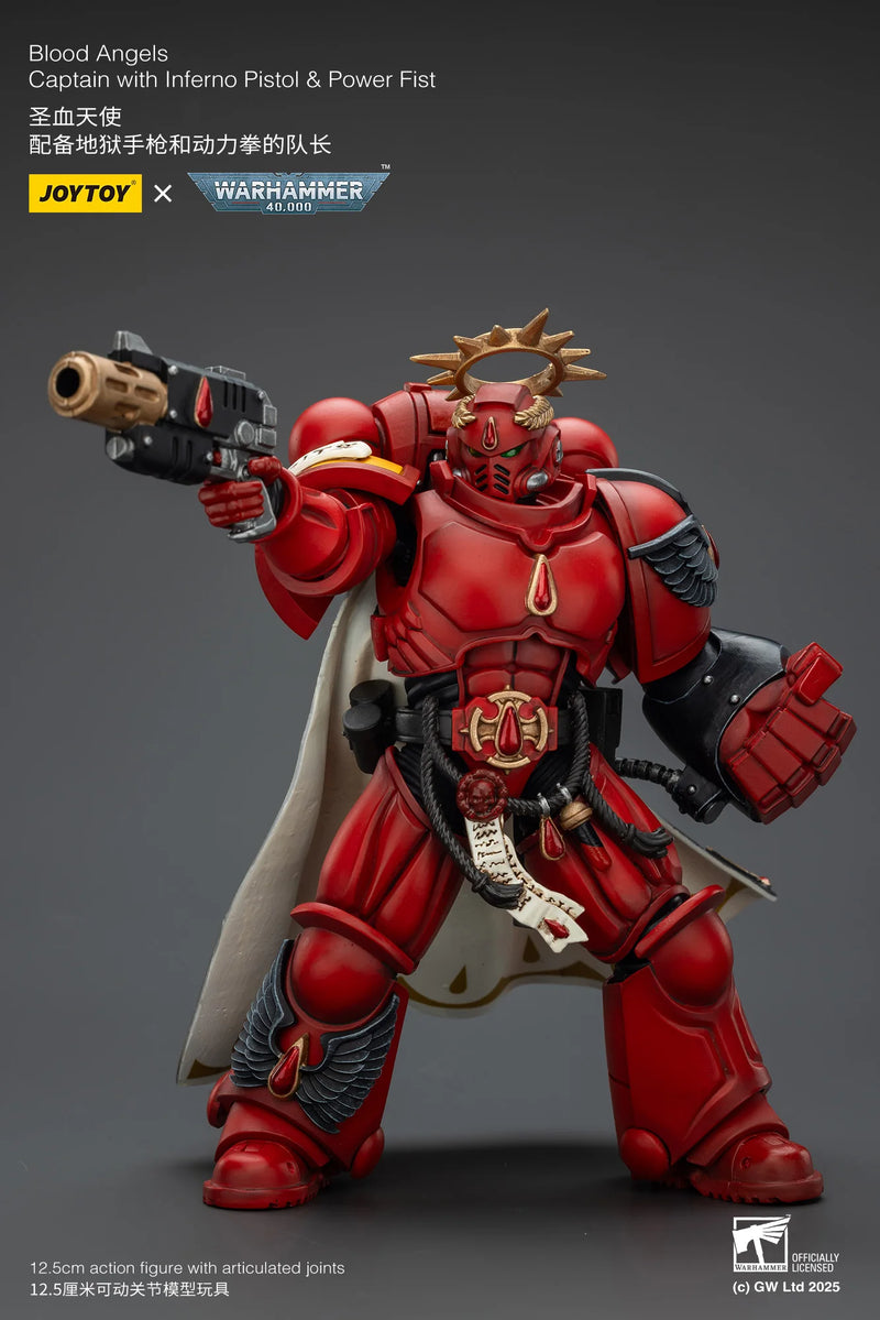 [Pre-Order]1/18 JOYTOY Action Figure 40K Blood Angels Captain and Sanguinary Priest Anime Collection Model Toy