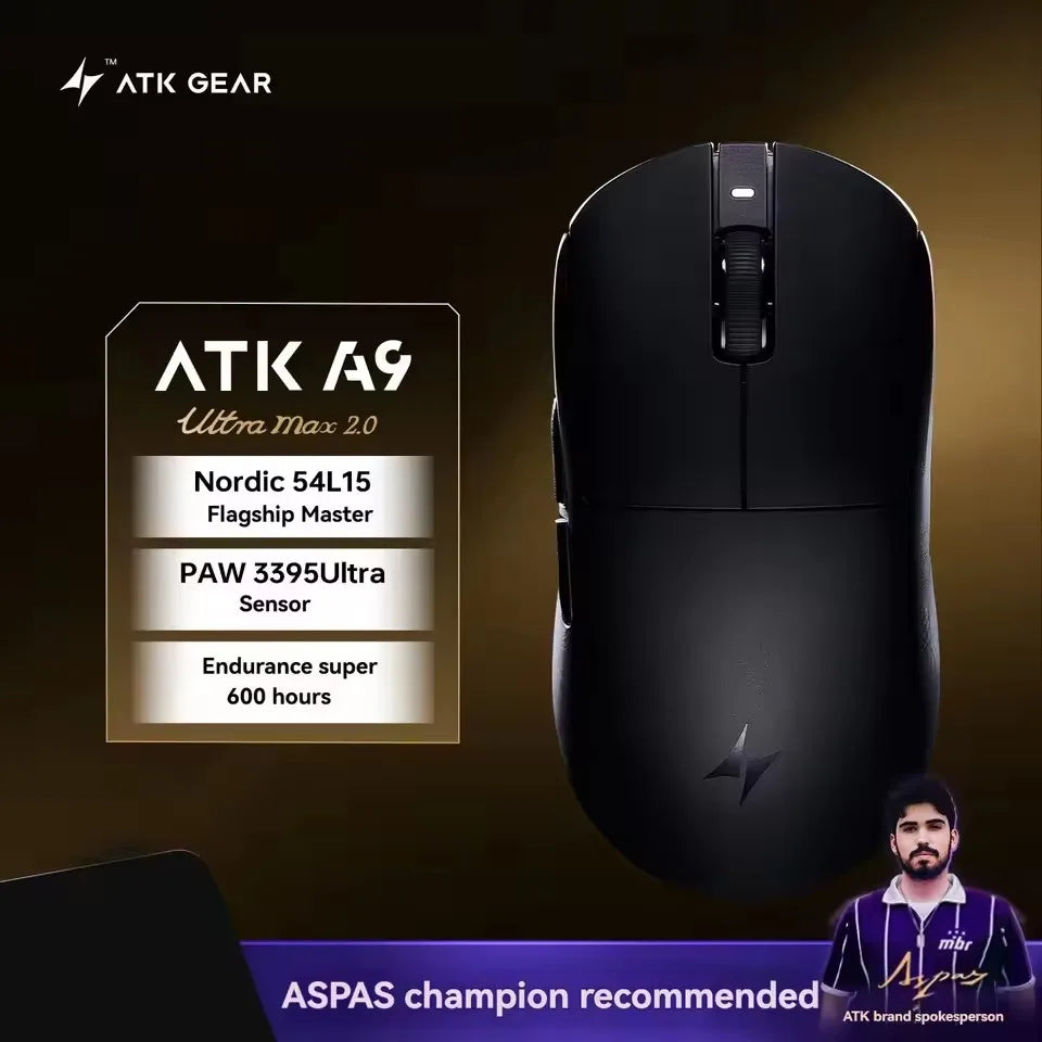 ATK A9 Ultimate | Lightweight Wireless Gaming Mouse | PAW3950 & 8KHz Polling