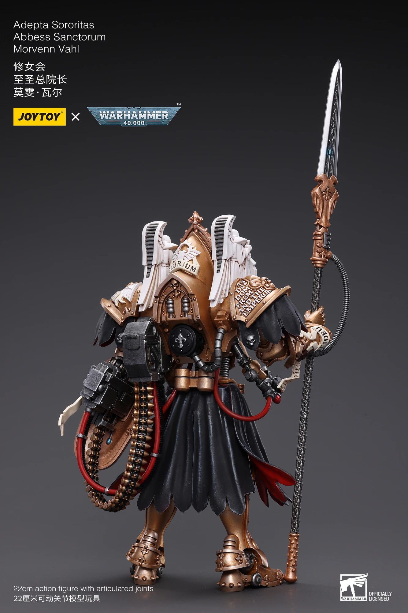 JOYTOY Warhammer 40k 1/18 Action Figures Anime Adepta Sororitas Abbess Sanctorum Morvenn Vahl Collection Model Toys