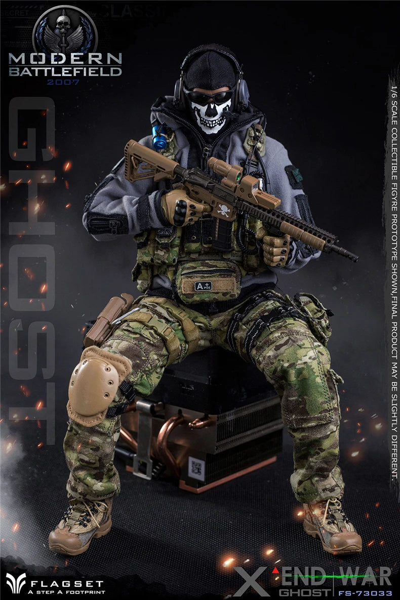 ViiKONDO 1/6 Flagset FS 73033 Ghost Action Figure Simon Riley End War COD Army Men 12inch Special Toy Model Full Set Collection