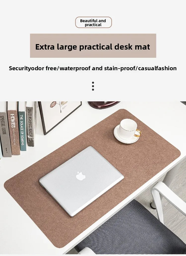 Retro Cowhide Pattern Desktop mat, Dirt Resistant Double Face mouse pad, Ready and Stylish Desktop Computer Mat, Leather pads