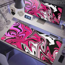Strata Liquid Mousepad Large Gaming Keyboard Extended Pads Purple and Black Mouse Mat Topographic Mouse Pad PC cabinet Deskmat