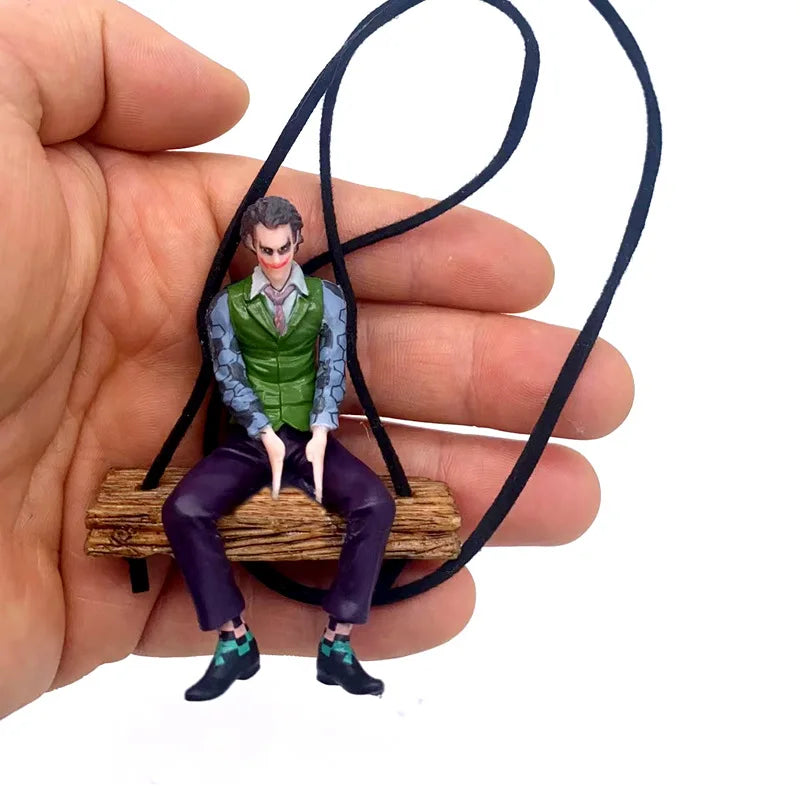 Marvel Deadpool Car Rearview Mirror keyclain Reading Deadpool Car Pendant Mini Model Toy Action Figure New Hot Christmas Gift