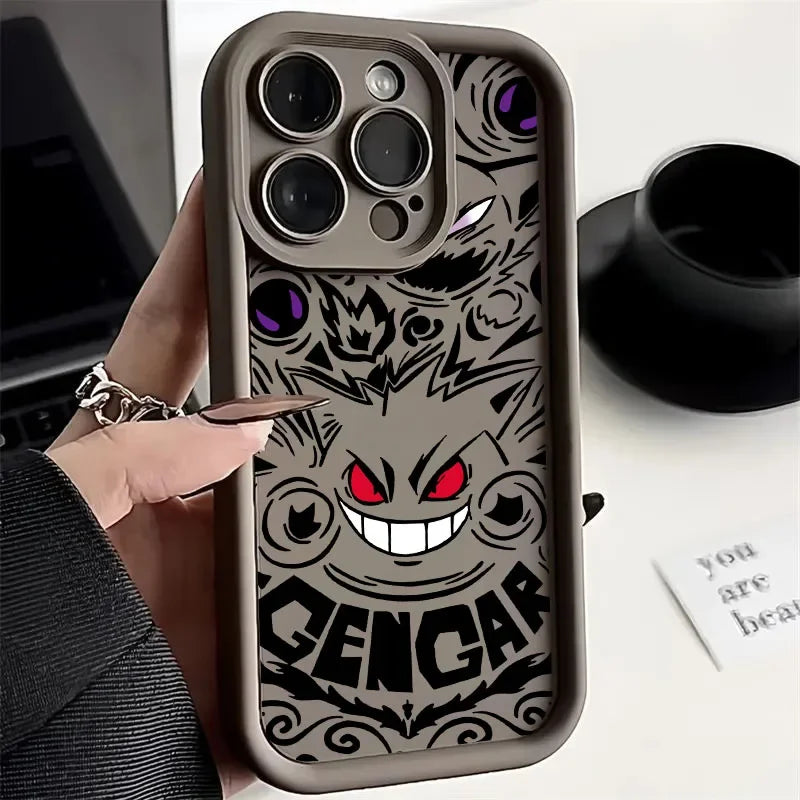 Trendy Pokemon Gengar Print Phone Case for Samsung Galaxy S25 S24 S21 S20 S22 S23 Plus Note 20 Ultra 5G S21 S20 S24 FE TPU Cover