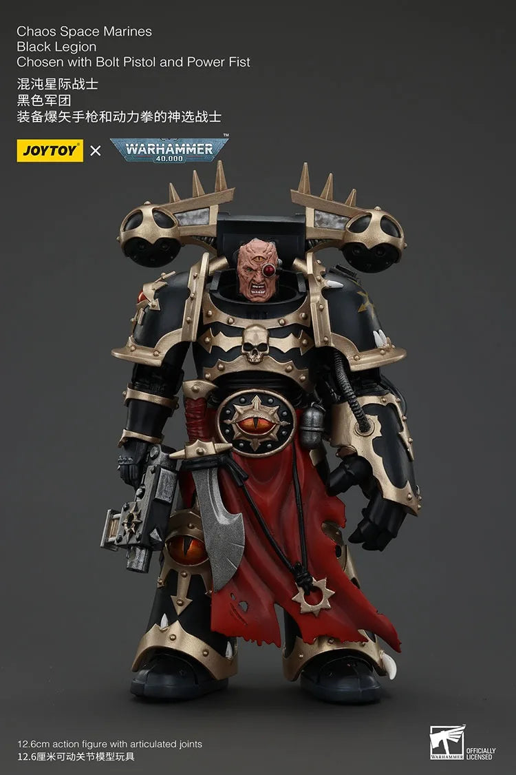 JOYTOY Warhammer 40K Chaos Space Marines Black Legion Chosen Action Figures Doll Collection Decoration Gift Original Model