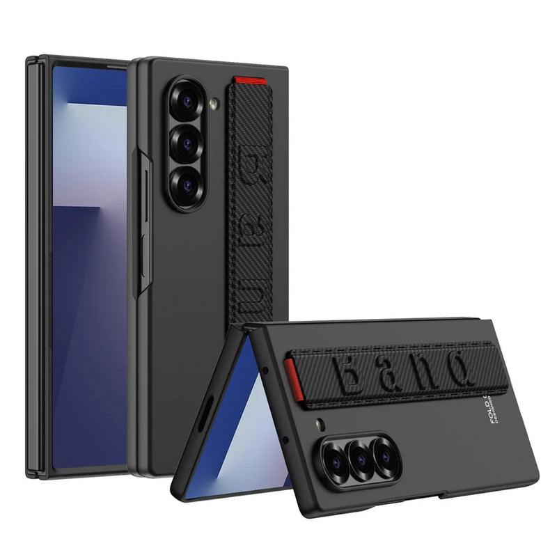 Ultra-thin hard micro-matte feel with wrist strap for phone case for Samsung Galaxy Z Fold 7 fold7 Camera Protect Cover