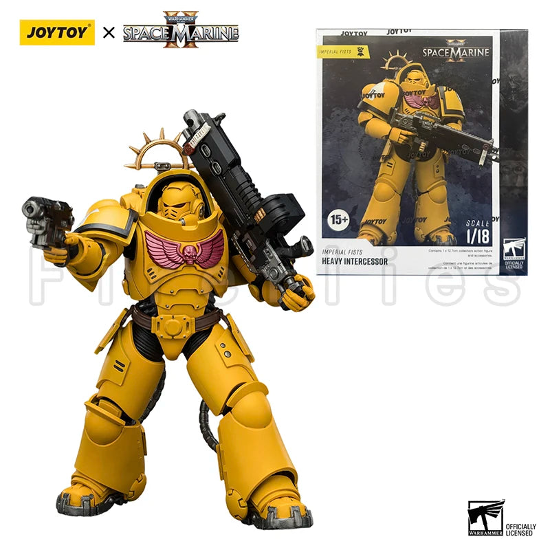 1/18 JOYTOY Action Figure 40K Game Edition Ultramarines Imperial Fists Blood Angels Heavy Intercessor Anime Model Toy