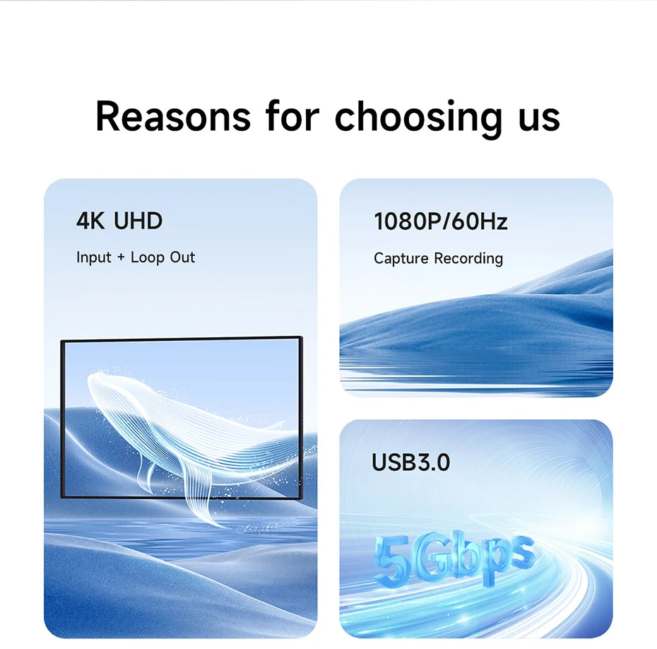 Hagibis 4K HDMI-Compatible Video Capture Card Loop Out for Game Recording Live Streaming 1080P Grabber MS2131 for PS4/5 Switch