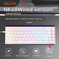 Ajazz NK68 Mechanical Gaming Keyboard full keys Hot-swappable LED strip 68 keycaps wired connection red switches
