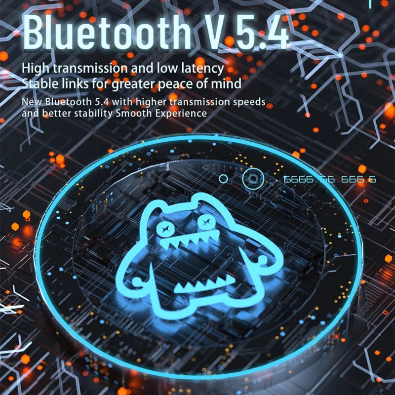 Zombie Cat B5 TWS Wireless Bluetooth headphones ANC Active Noise Cancellation Sport Music Headset Gamer Trendy Hip Hop Headset