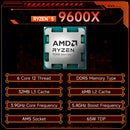 AMD Ryzen 5 9600X 6-Core 12-Thread Zen 5 5.4GHz New TDP 65W 38MB Game Cache 4NM DDR5 R5 9600X Socket AM5 Gaming CPU Processor