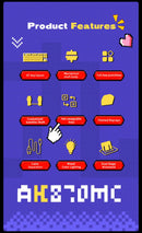 Ajazz AK870MC Wired Mechanical Gaming Keyboard 75% Layout Hot Swap Keyboards 87 Keys Red Brown Switch for Laptop Desktop PC