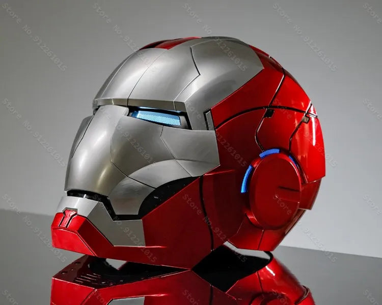 Iron Man Helmet Mk5 Electric Voice Activated Control Wearable Mask 1:1 Automatic Opening Closing Model Figure Adult Toy Gift