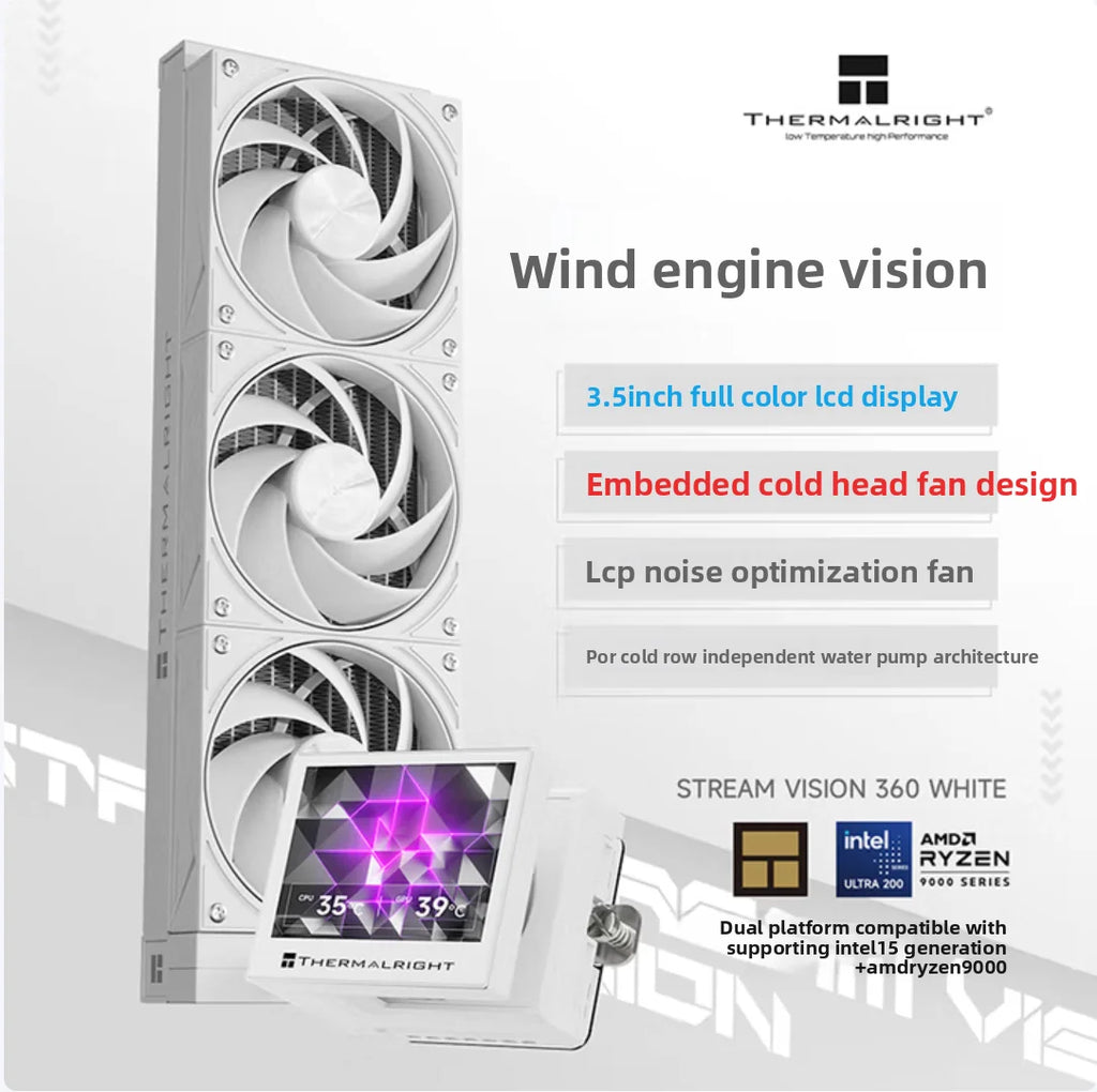 Thermalright Stream Vision 360 WHITE Integrated Water Cooled Heat Sink SV 360 WHITE Wind Engine Vision
