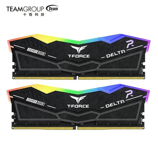 TEAMGROUP T-Force Delta RGB DDR5 Ram 32GB (2x16GB) 6000MHz PC5-48000 CL30 Intel XMP 3.0 & AMD Expo Compatible Desktop Memory