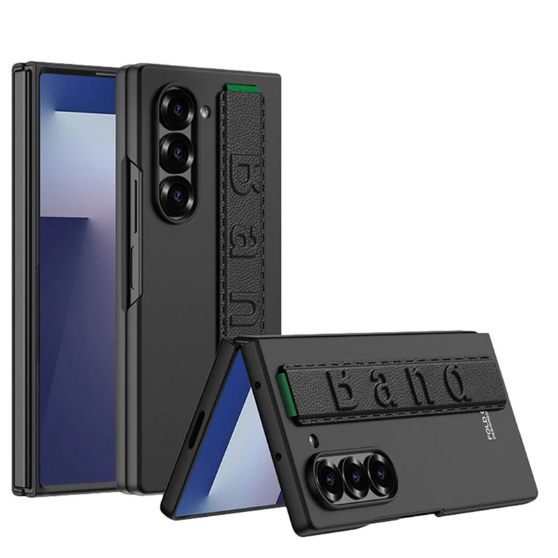 Ultra-thin hard micro-matte feel with wrist strap for phone case for Samsung Galaxy Z Fold 7 fold7 Camera Protect Cover
