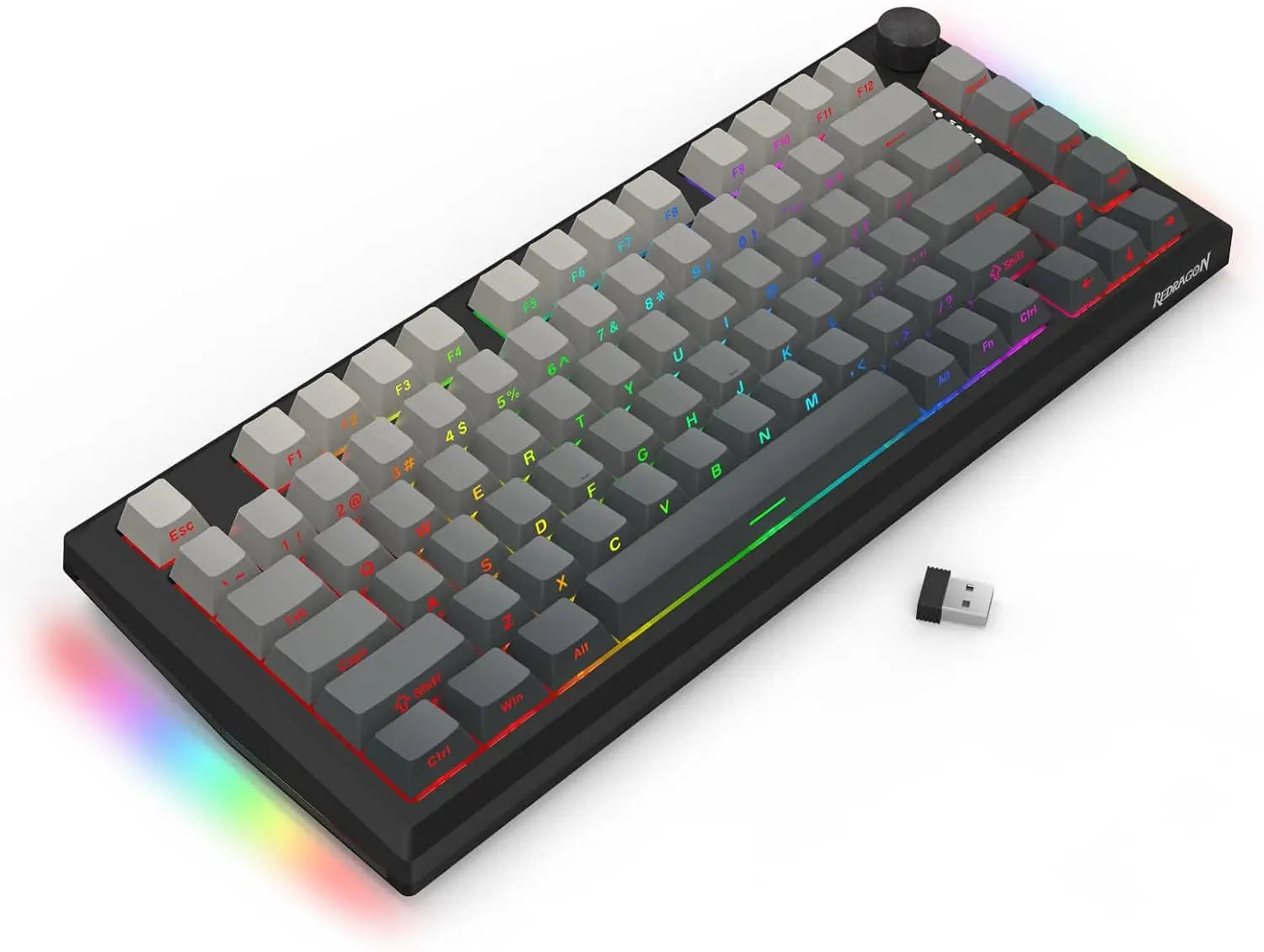 Redragon K687 PRO Wireless CNC Gasket Gaming Keyboard, 81 Keys Mechanical Keyboard,Litsea Switches
