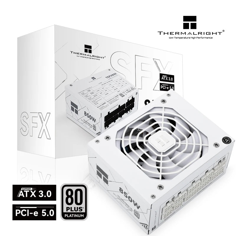 Thermalright TR-TPFX850-W White Chassis power supply，modulo completo medaglia SFX platino, supporto ATX3.0 /pcie5.0 (750/850W)