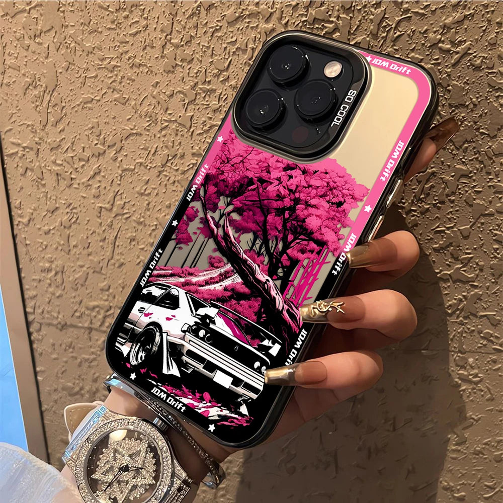 Tokyo Sports Racing JDM Drift Car Phone Case For iPhone 16 15 14 13 12 11 mini Pro Max X XR XSMAX 8 7 Plus Anti Fall Matte Cover