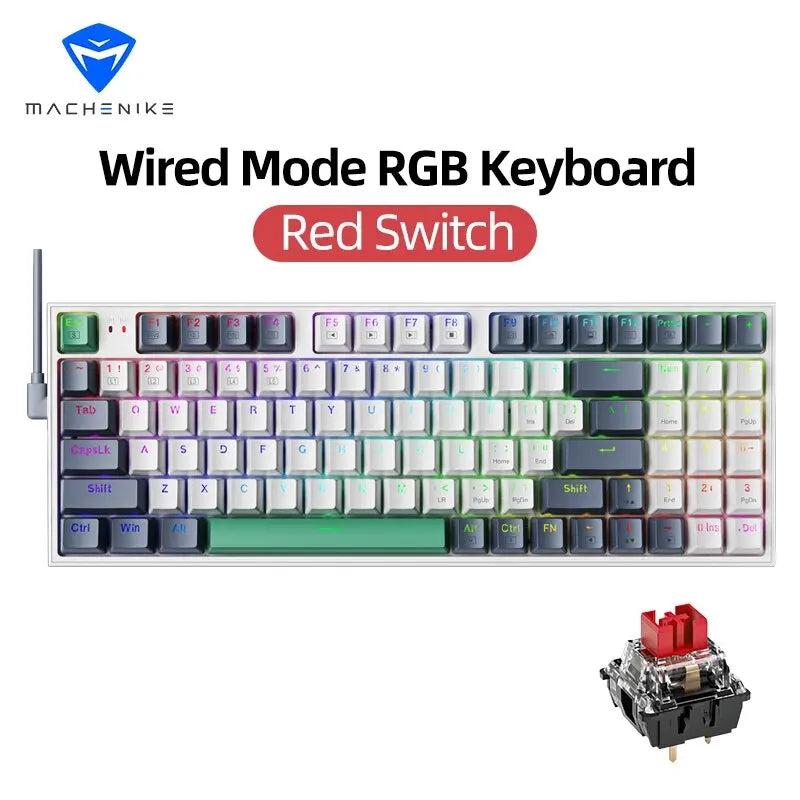 Machenike K500 Hot-Swap Mechanical Keyboard — 90% RGB Gaming Keyboard with PBT Double-Shot Keycaps