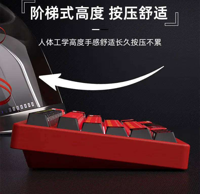 Anime Keycap Set PBT Five-sided Sublimation Ergonomic Original Height Asuka Langley Soryu Mechanical Keyboard Translucent Keycap