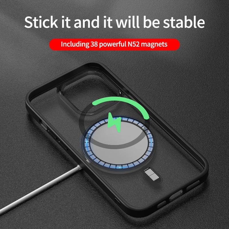 Magnetic Wireless Charger Induction 20W Fast Charging Station For iPhone 15 14 13 12 11 Pro Max X XS XR 8 Plus Phone Airpods Pro