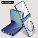 With Tempered Glass Protective Phone Case For Samsung Galaxy Z Flip7 flip 7 Spring Hinge All-inclusive Camera protect Cover