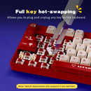 Ajazz AK870MC Wired Mechanical Gaming Keyboard 75% Layout Hot Swap Keyboards 87 Keys Red Brown Switch for Laptop Desktop PC