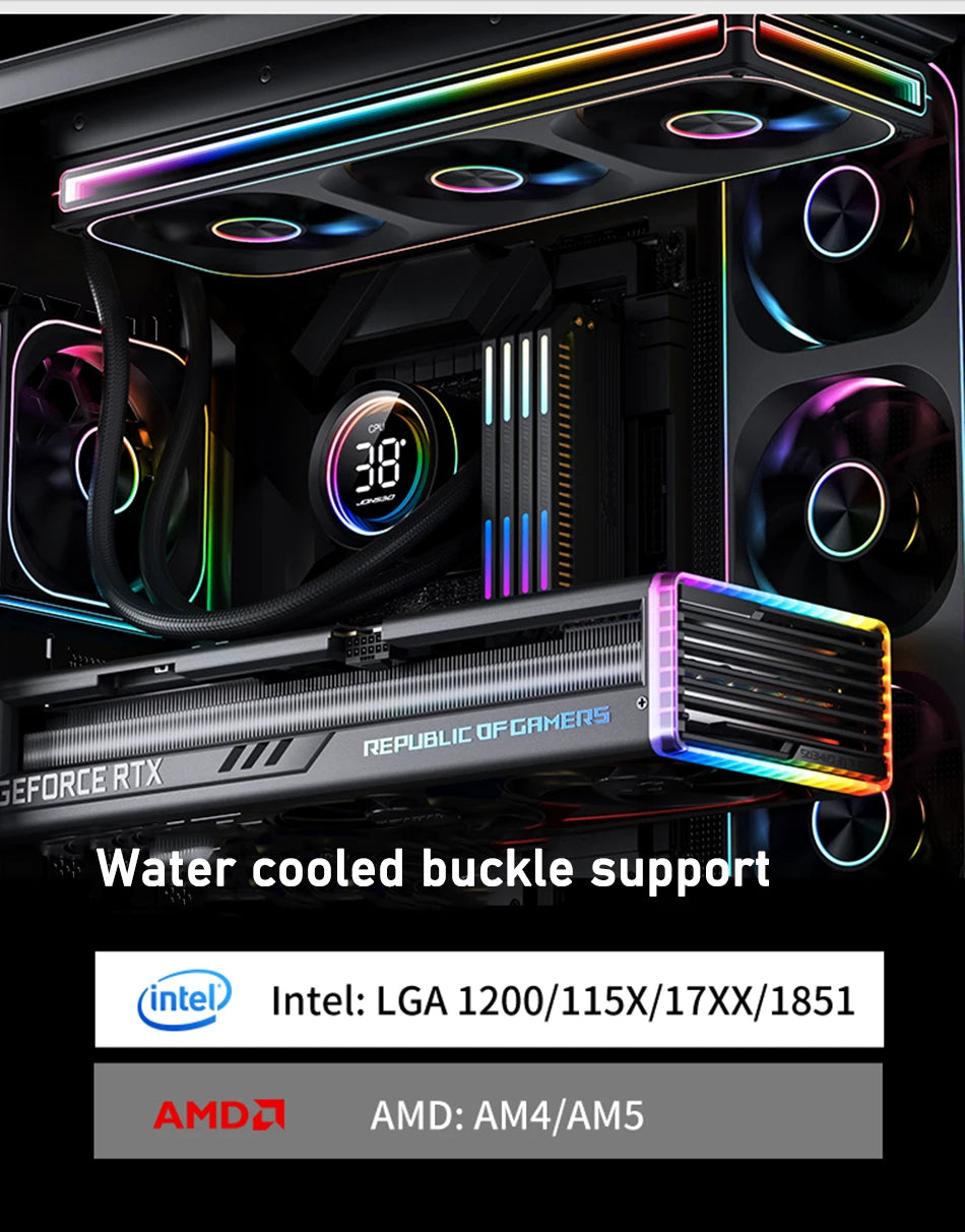 JONSBO TH-360 White Water Cooler 120mm ARGB Fan TH-240 AIO CPU Liquid Cooling Integrated Water-cooled LGA1700 115X 1851 1200 AM5