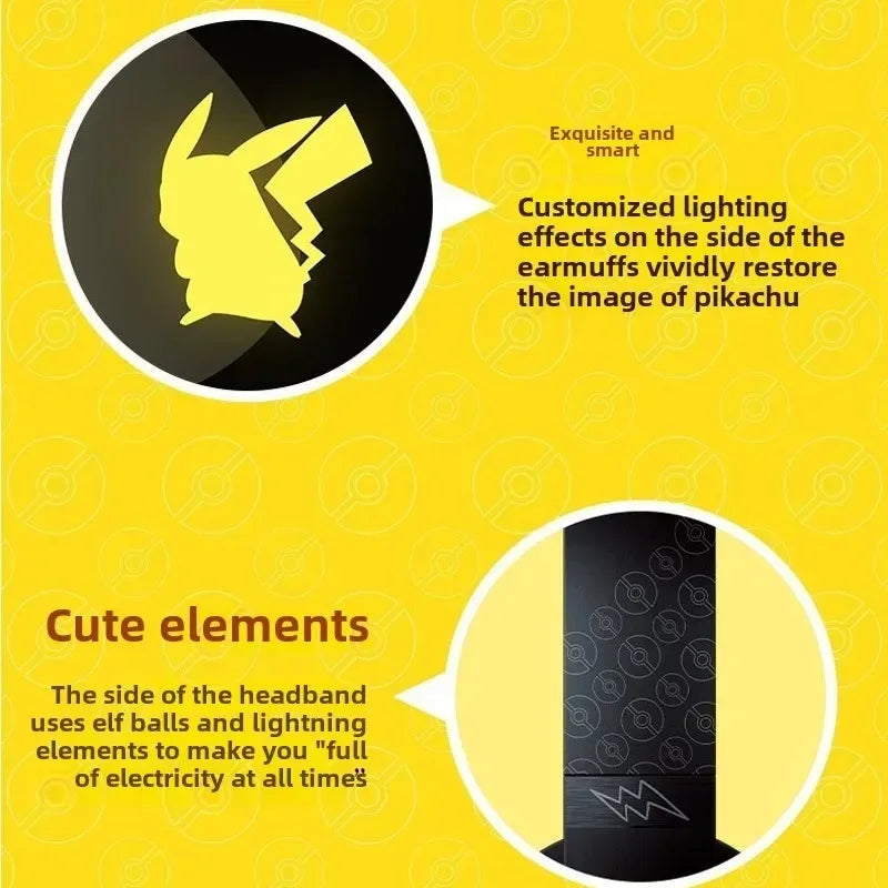 Razer Kraken V3 X Pokemon Pikachu Headset Custom Pikachu lighting effects