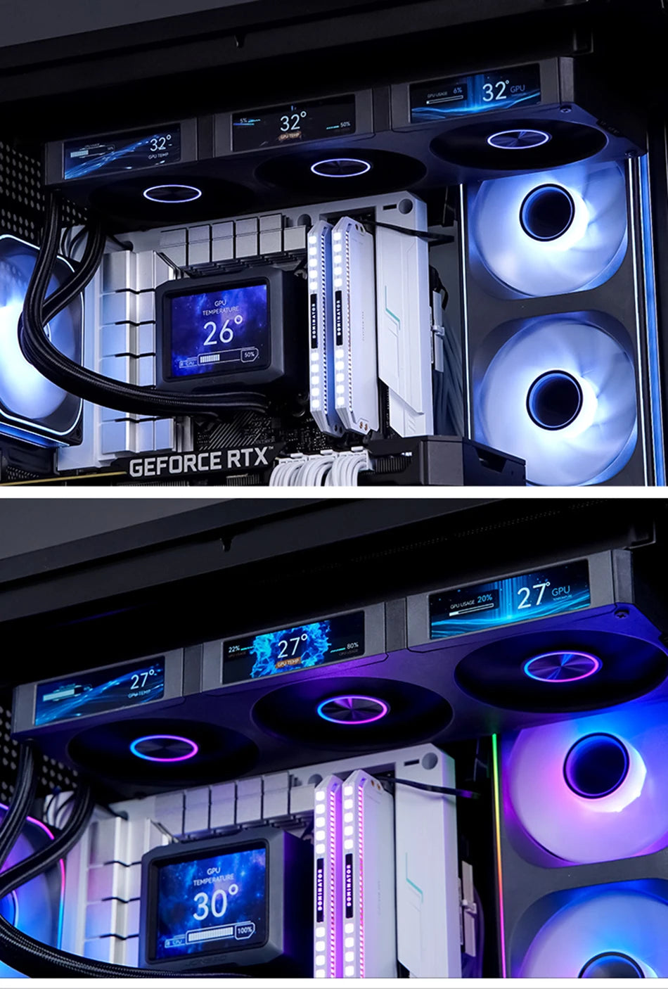 Jonsbo TF3-360SCW Water Cooled Radiator Screen Display ARGB Integrated 360 AIO CPU Liquid Cooling TF3-360SC LGA115X 1700 AM4AM5