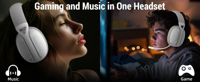 ATTACK SHARK L80 Ultra-Light Tri-Mode Gaming Headset Lightweight Wireless Gaming Headset for PC/PS4/PS5/Switch/Xbox